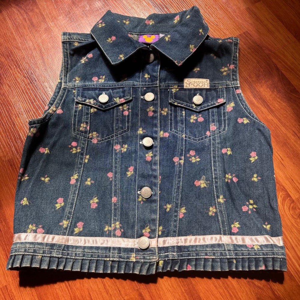 Vintage Y2K Disney Winnie The Pooh Denim Jacket L 10/12